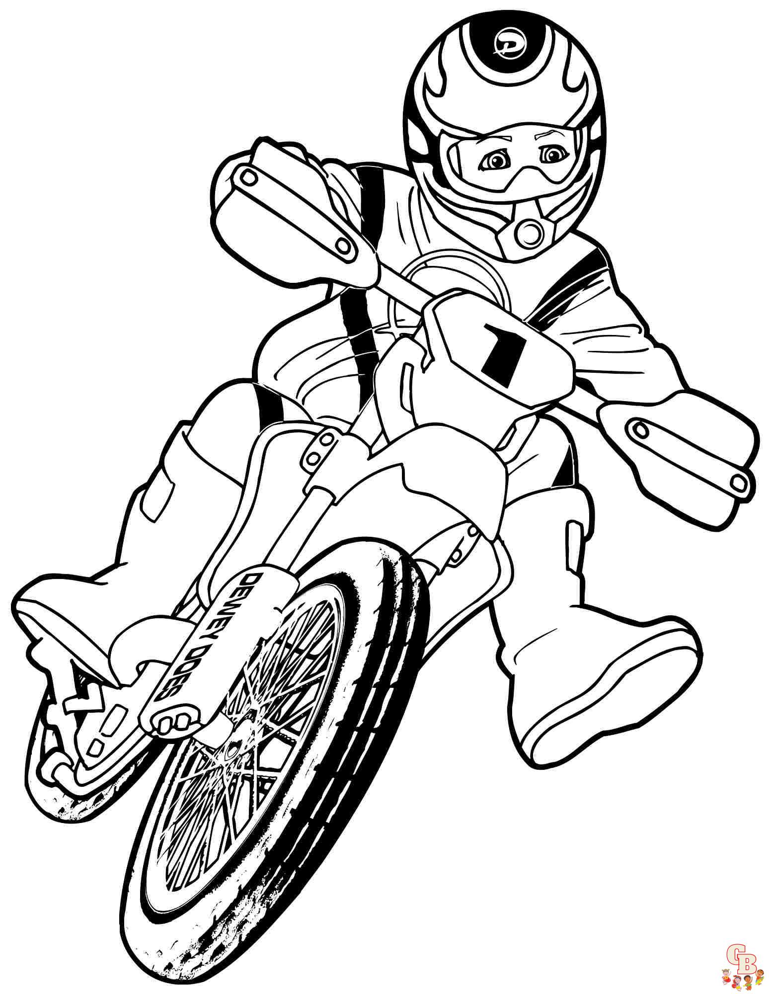 coloriage pages moto