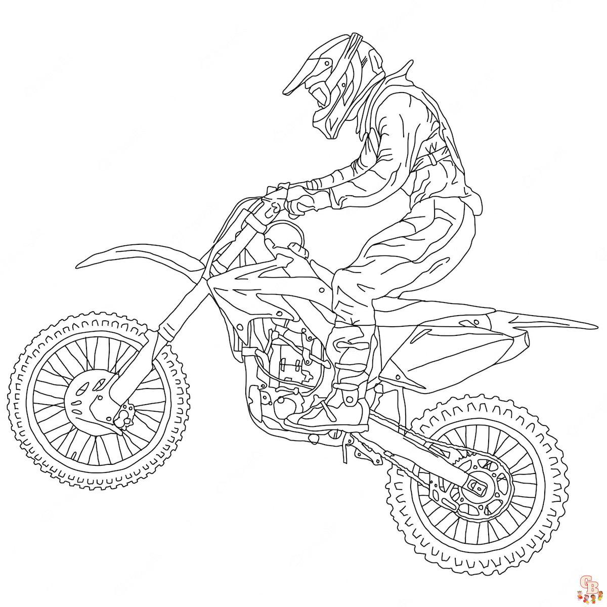 coloriage pages moto