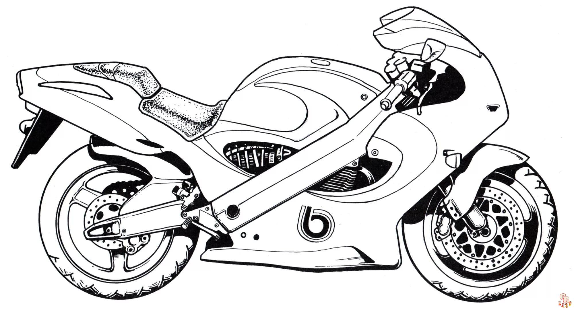 coloriage pages moto