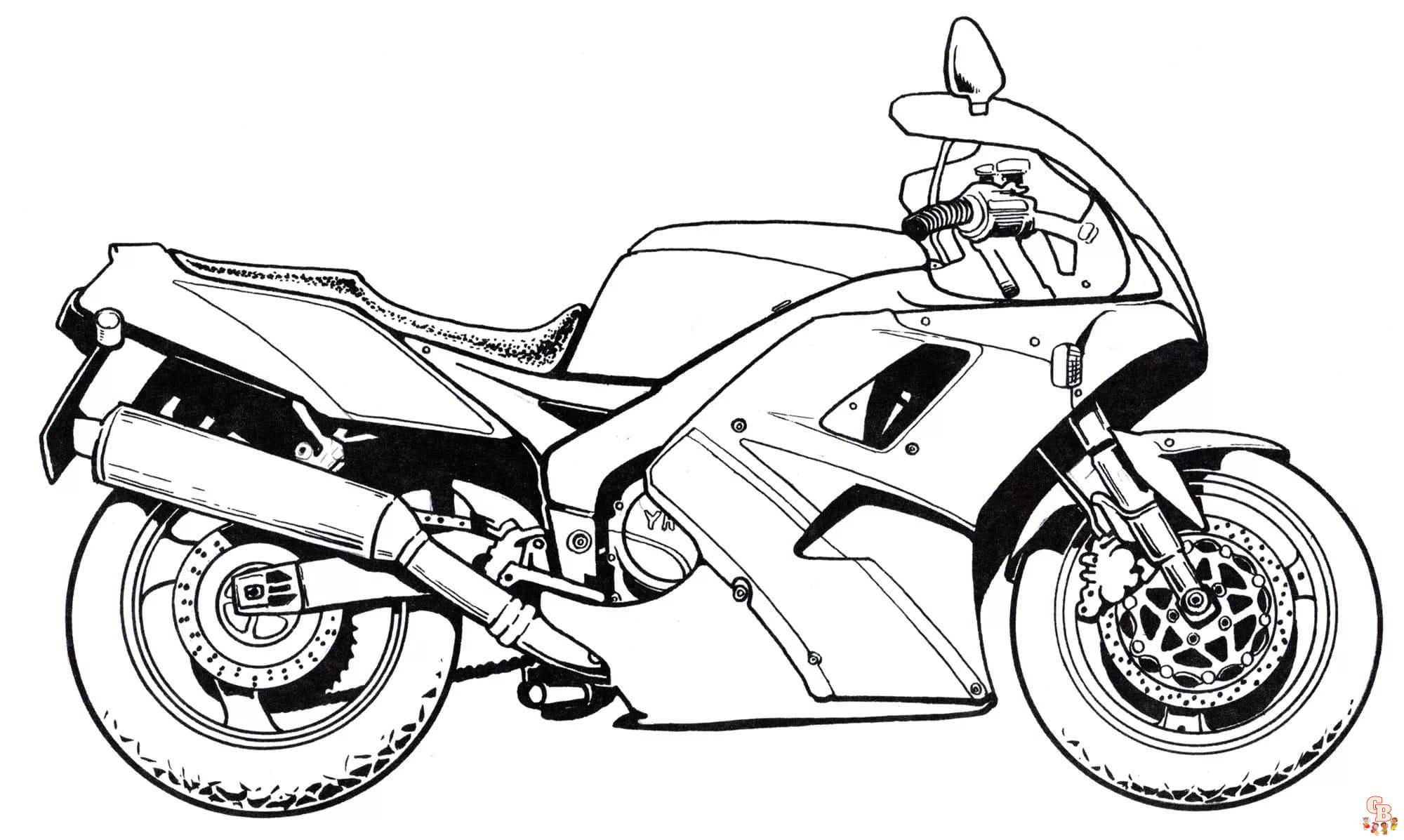 coloriage pages moto