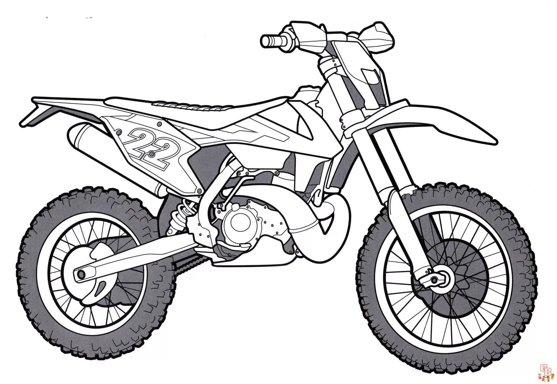 coloriage pages moto