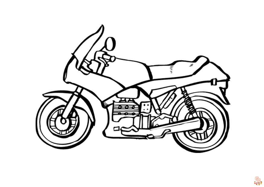 coloriage pages moto