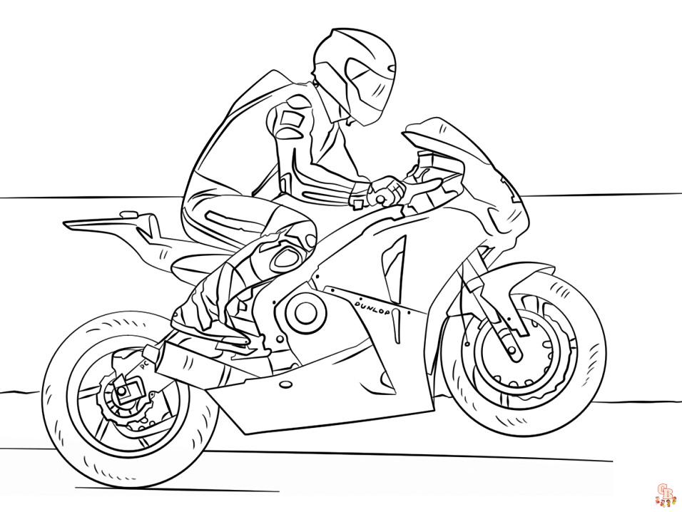 coloriage pages moto