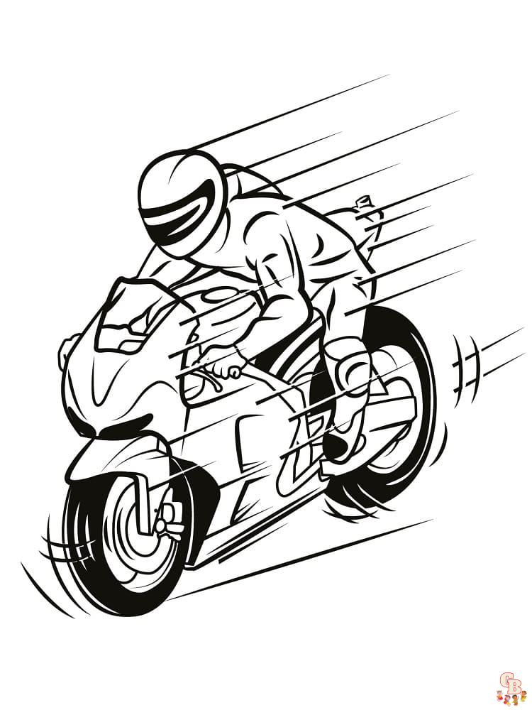 coloriage pages moto