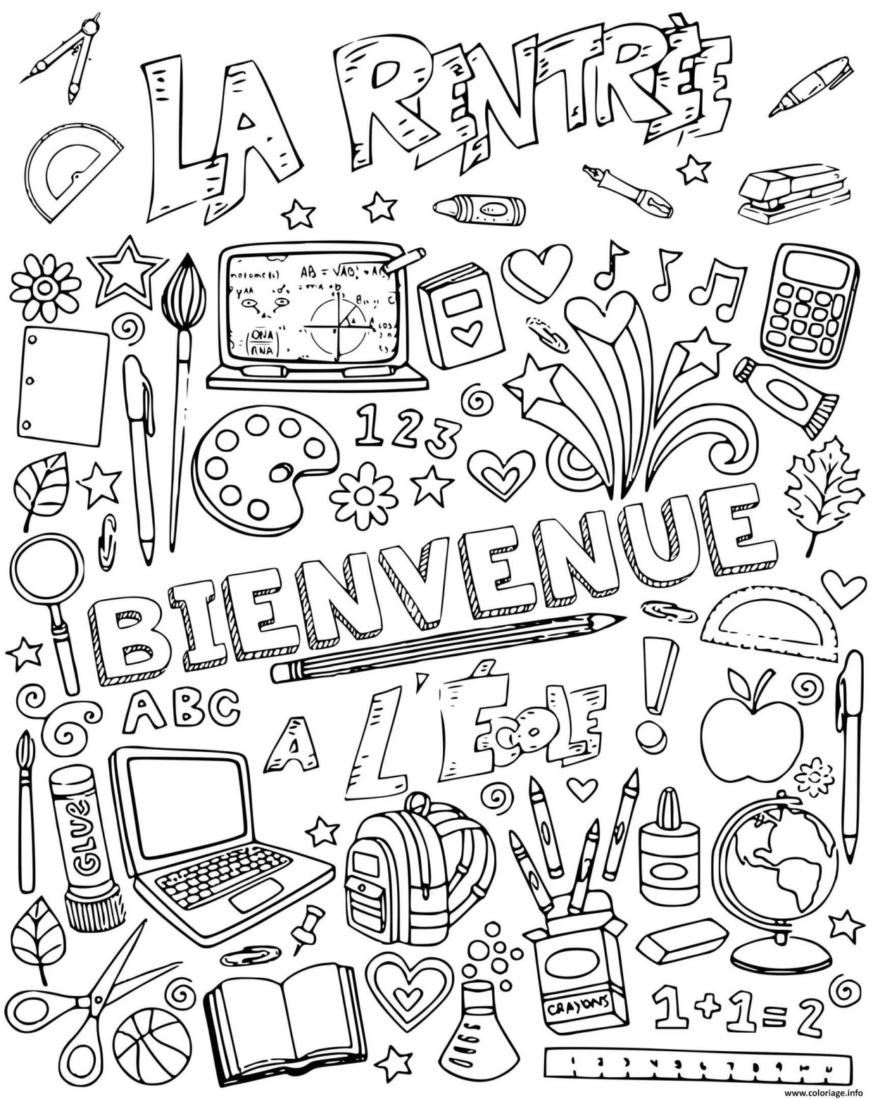 coloriage rentree des classes