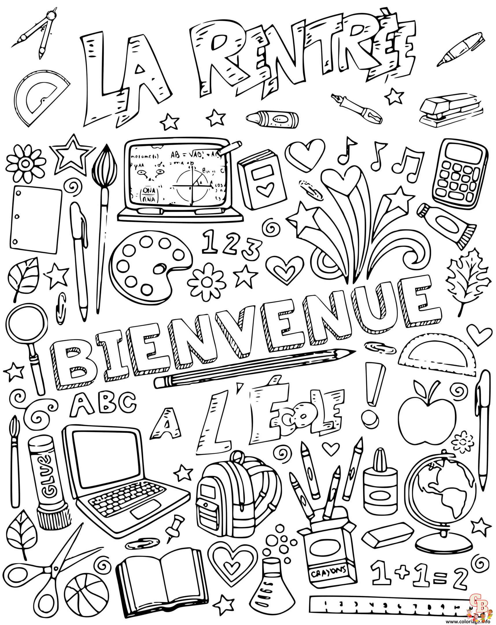 coloriage rentree des classes