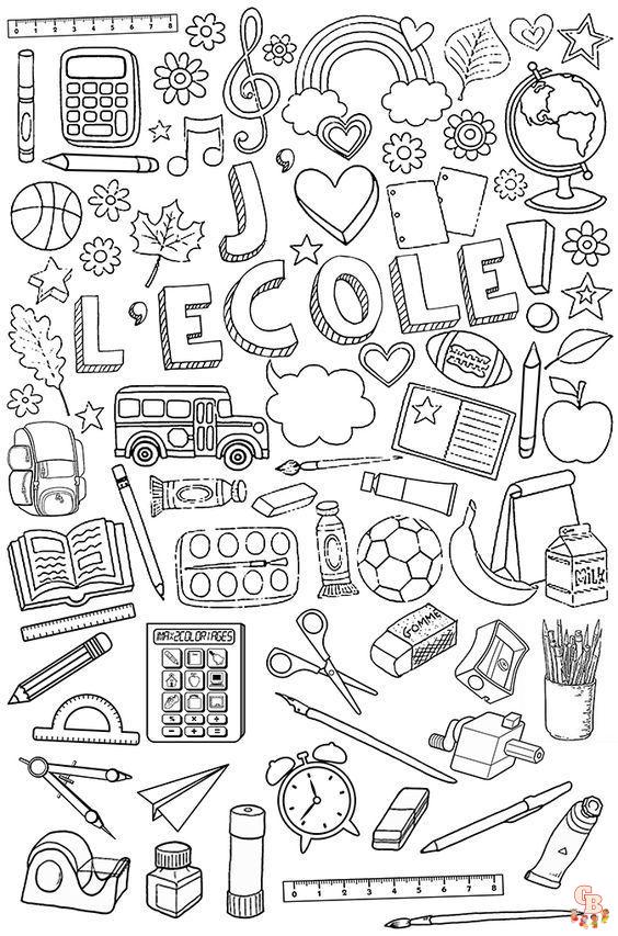 coloriage rentree des classes