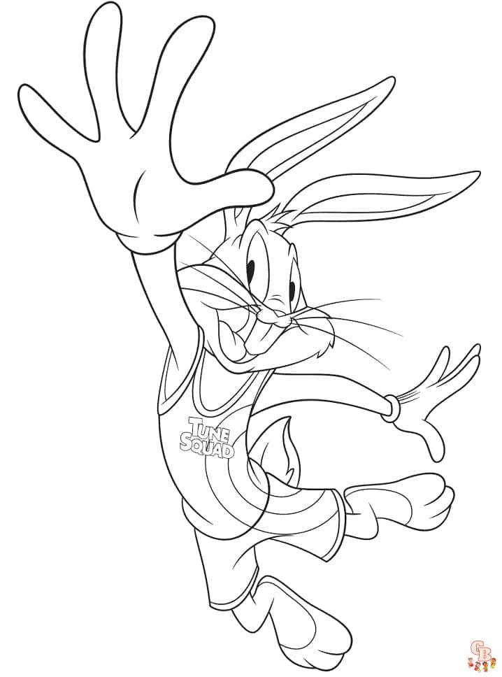 coloriage space jam bugs bunny