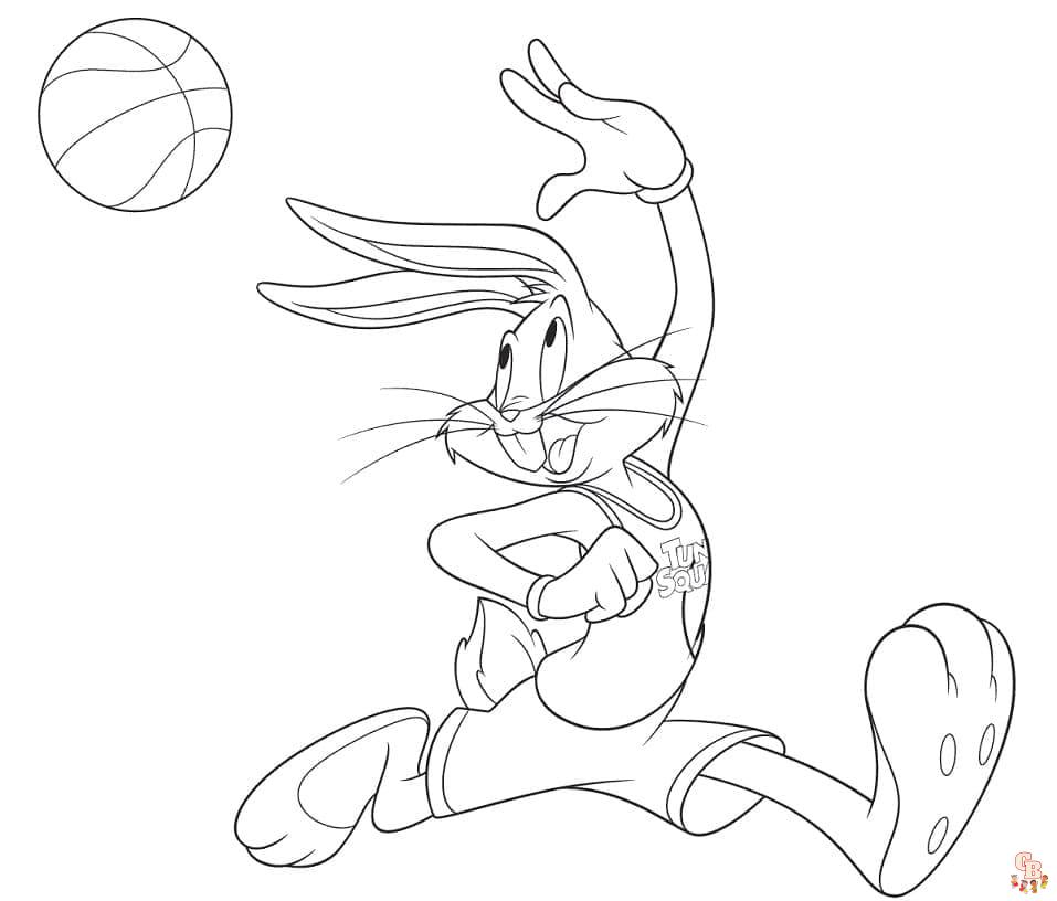 coloriage space jam bugs bunny