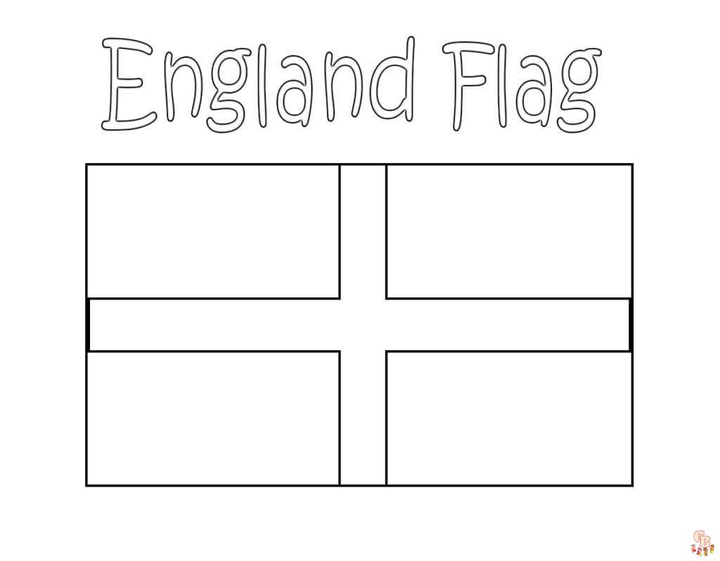 drapeau anglais coloriage