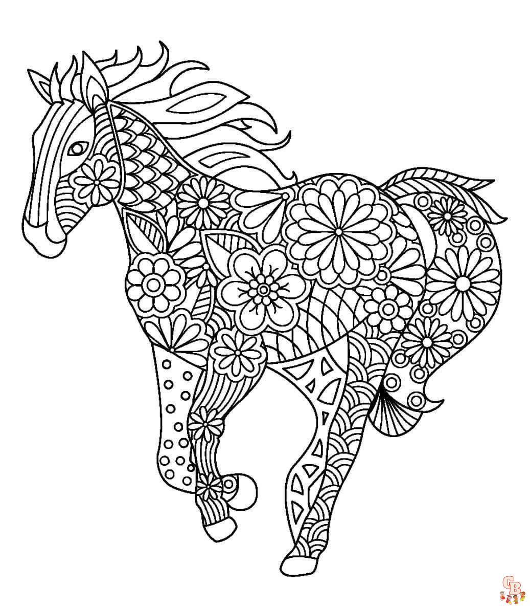 Coloriage Adulte Cheval