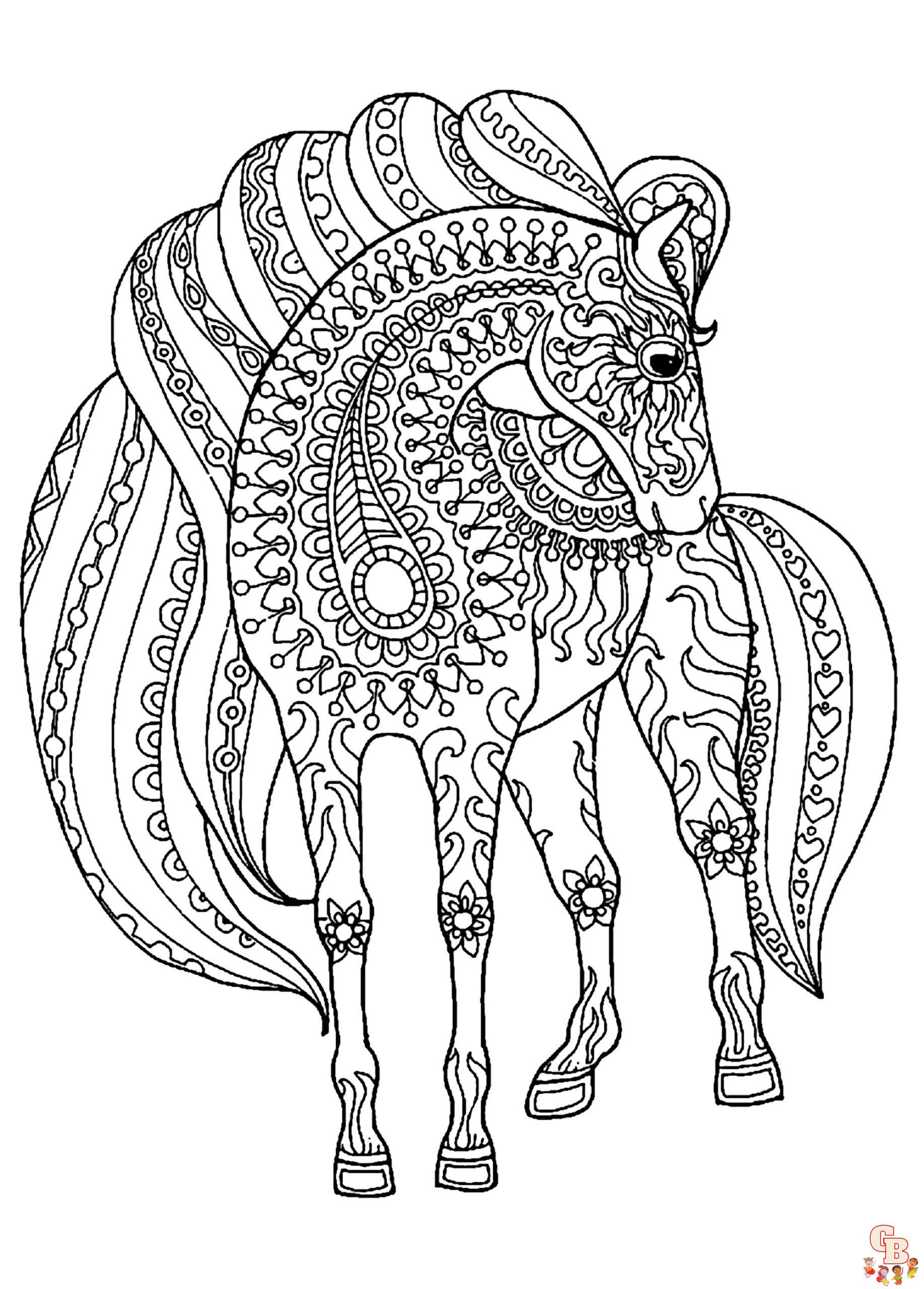 Coloriage Adulte Cheval