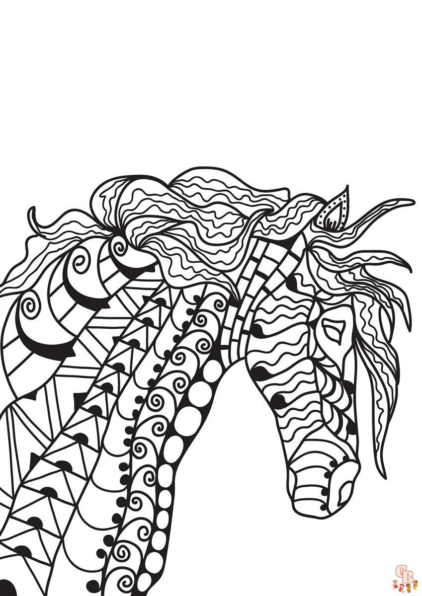 Coloriage Adulte Cheval