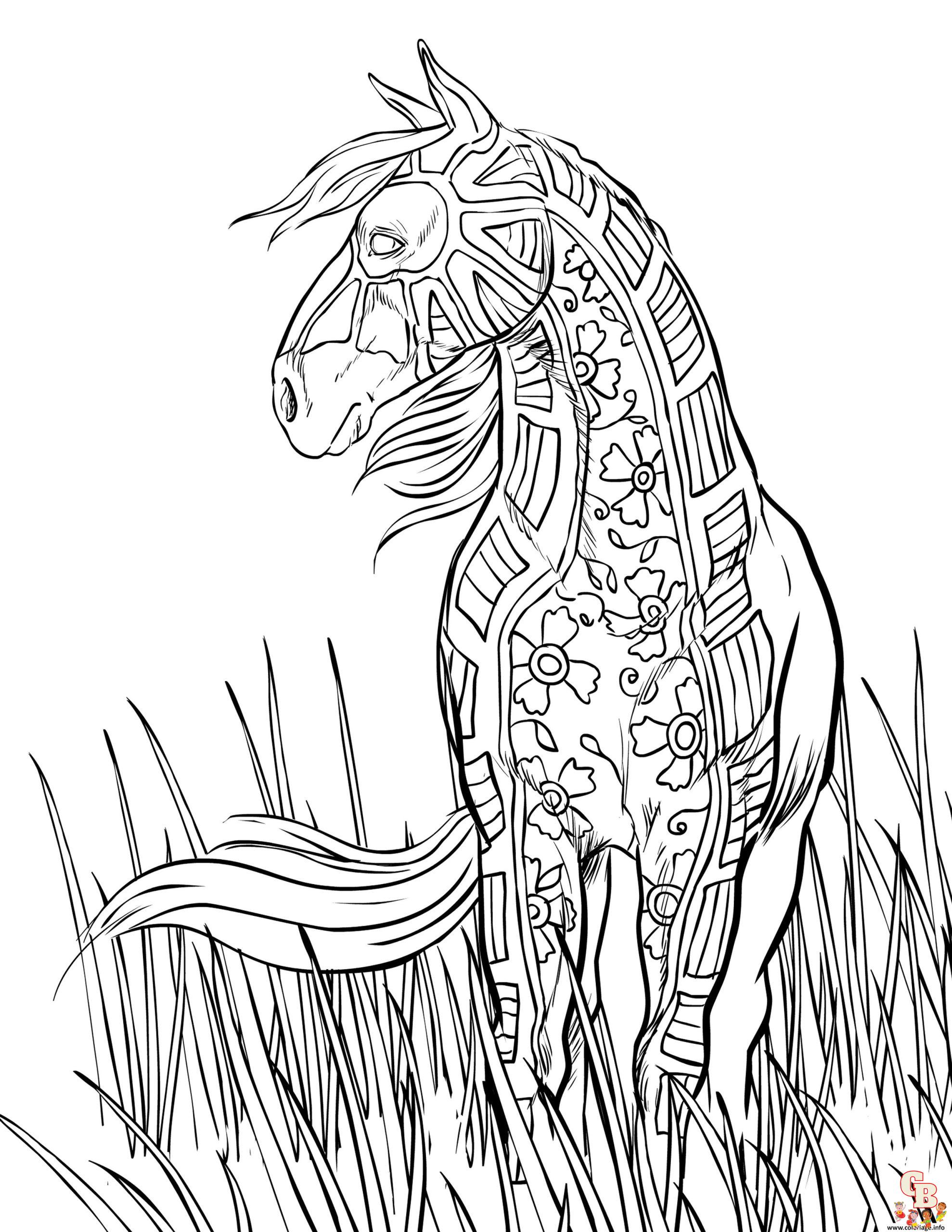 Coloriage Adulte Cheval