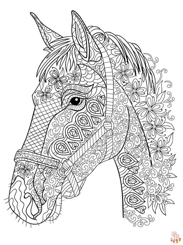 Coloriage Adulte Cheval