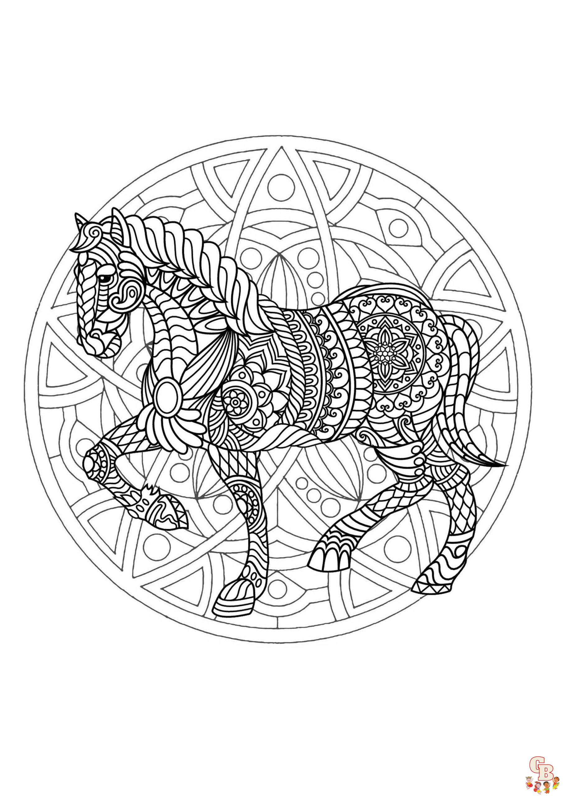 Coloriage Adulte Cheval