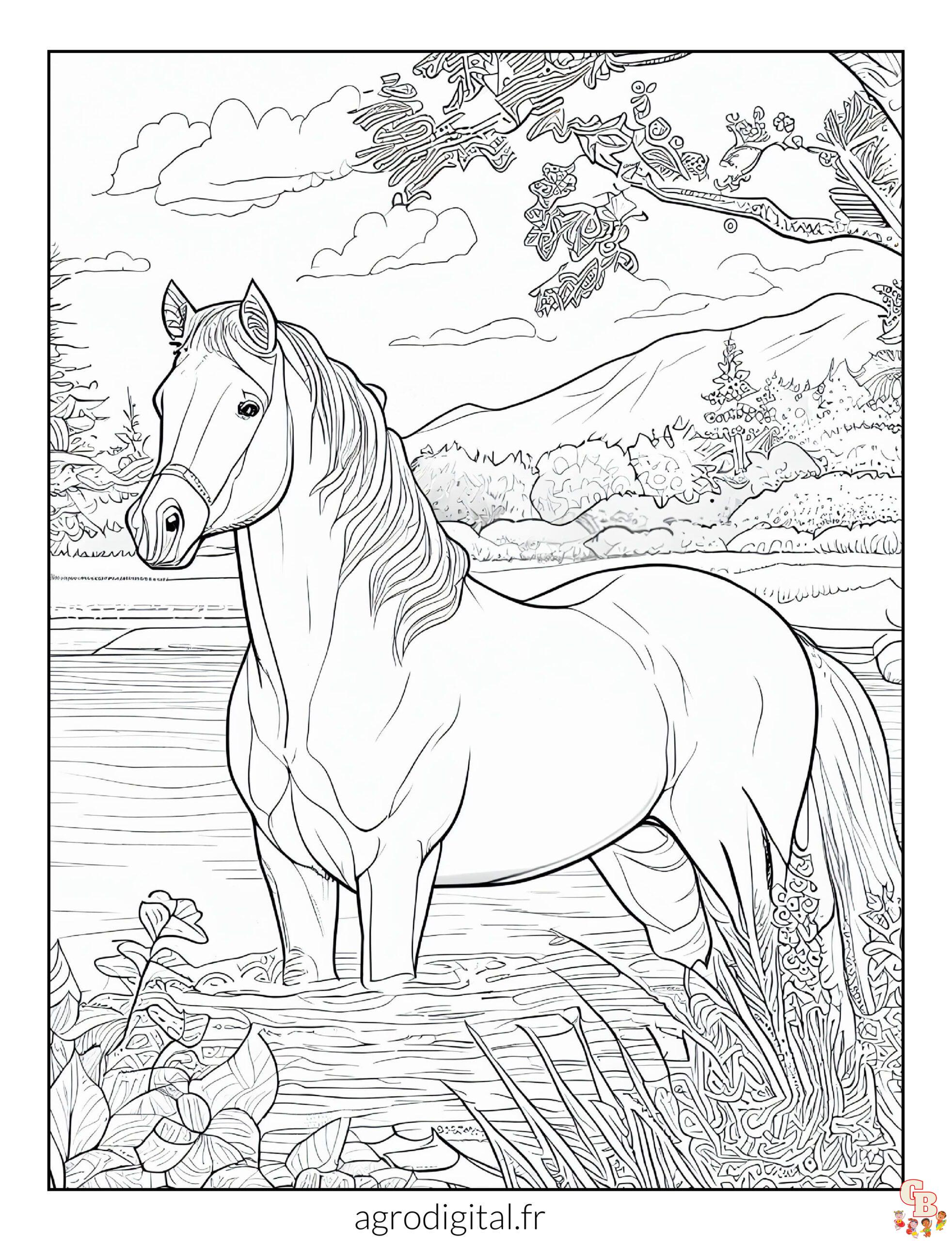 Coloriage Adulte Cheval