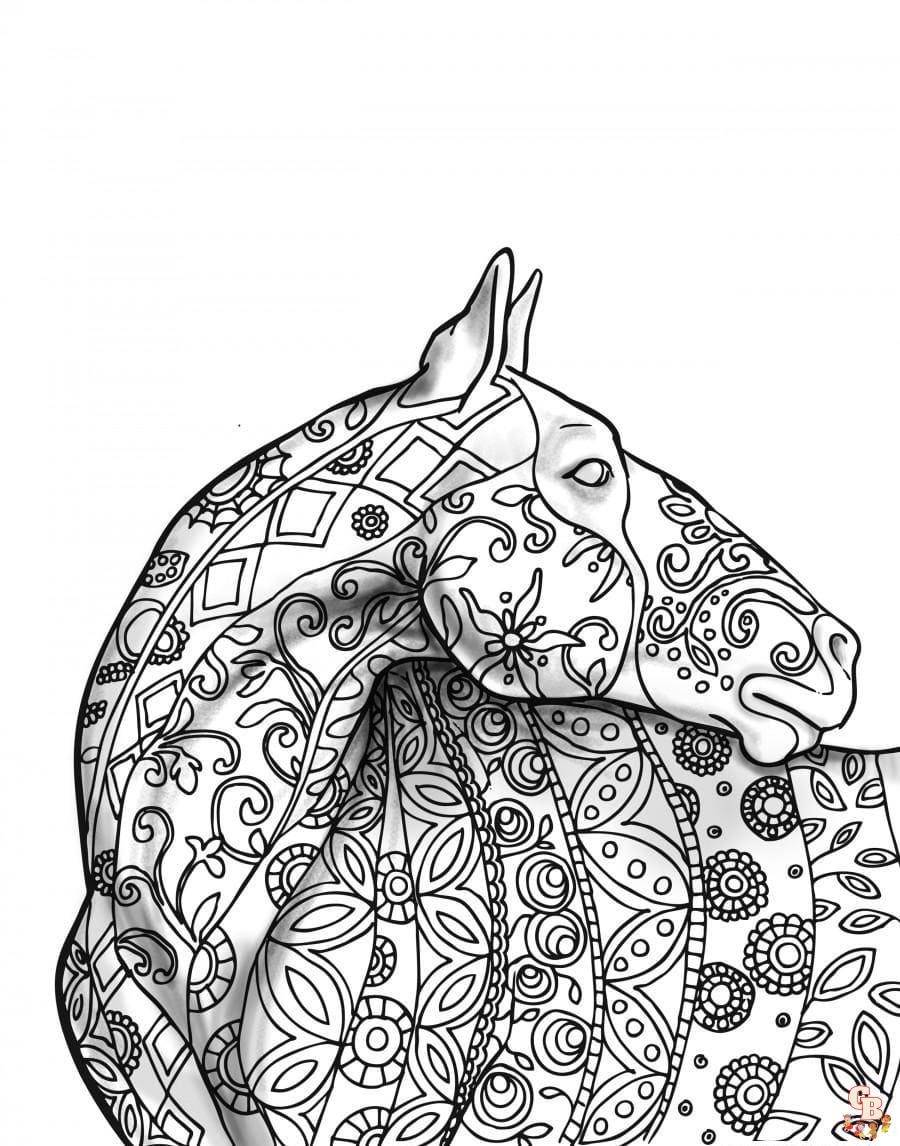 Coloriage Adulte Cheval