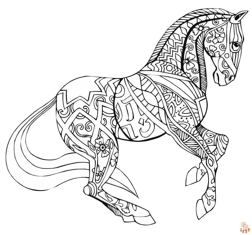 Coloriage Adulte Cheval