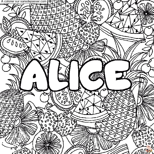 Coloriage Alice