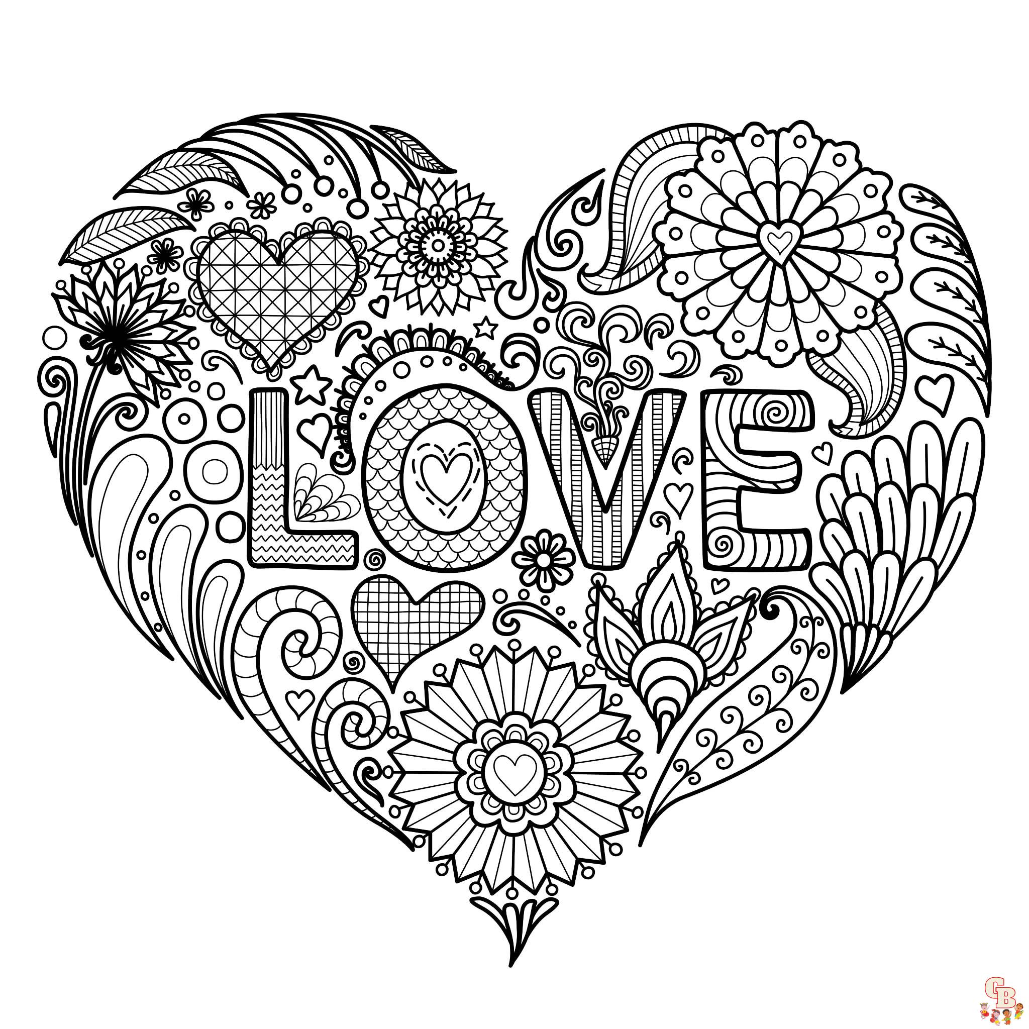 Coloriage Amour Coeur