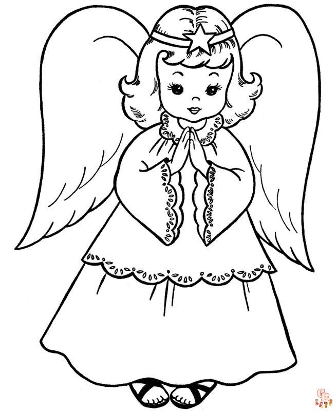 Coloriage Ange De Noel