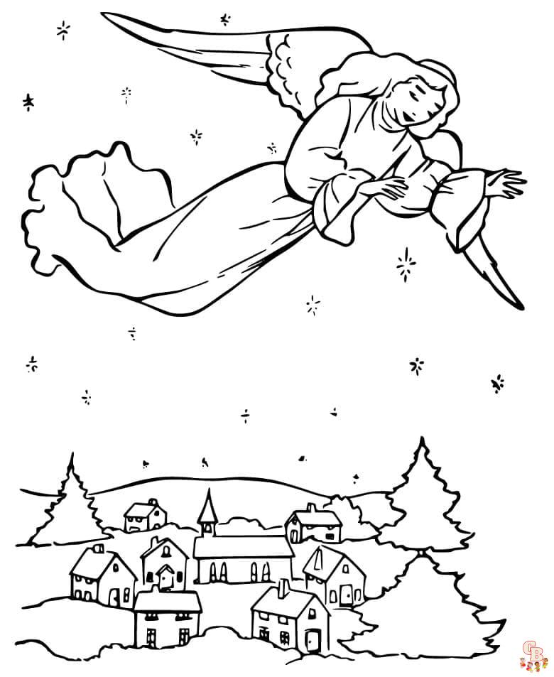 Coloriage Ange De Noel