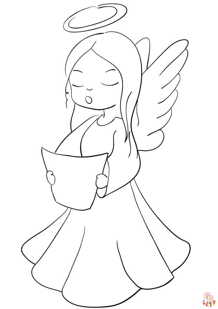 Coloriage Ange De Noel