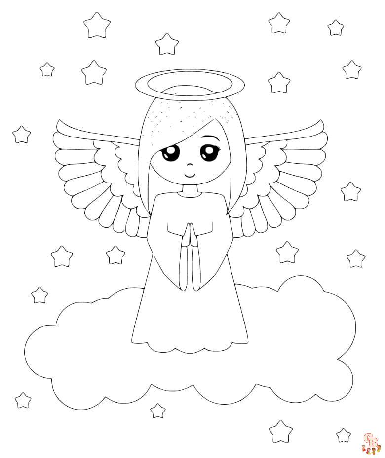 Coloriage Ange De Noel