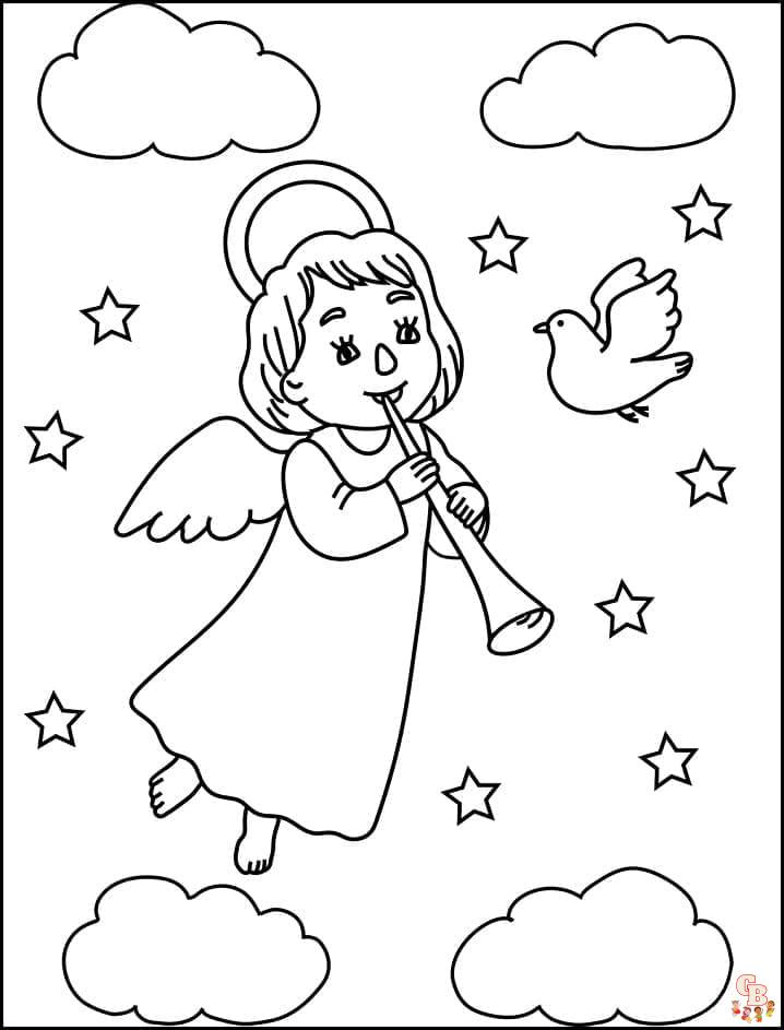 Coloriage Ange De Noel