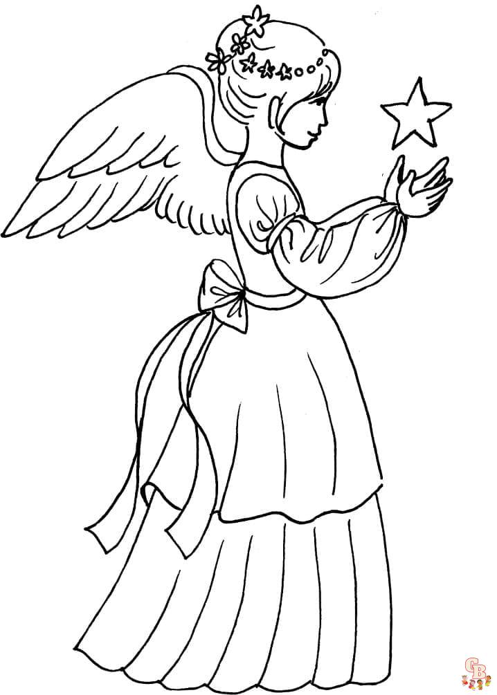 Coloriage Ange De Noel