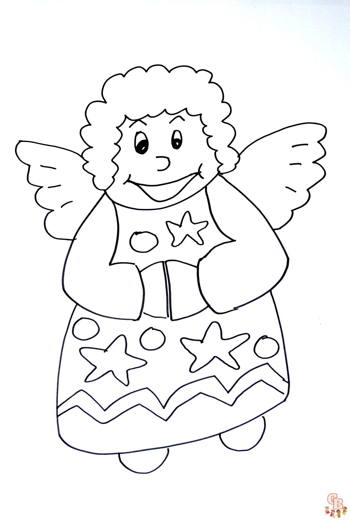 Coloriage Ange De Noel