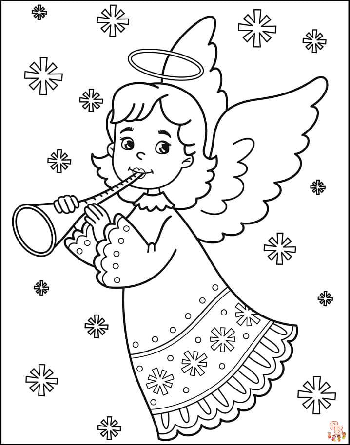 Coloriage Ange De Noel