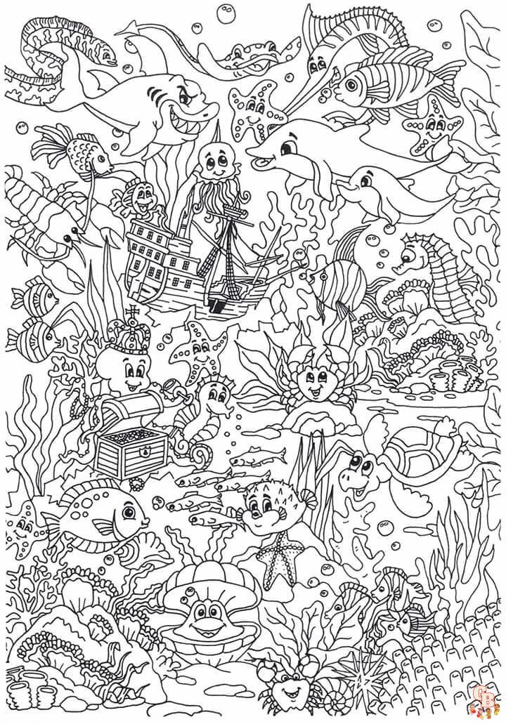 Coloriage Animaux De La Mer