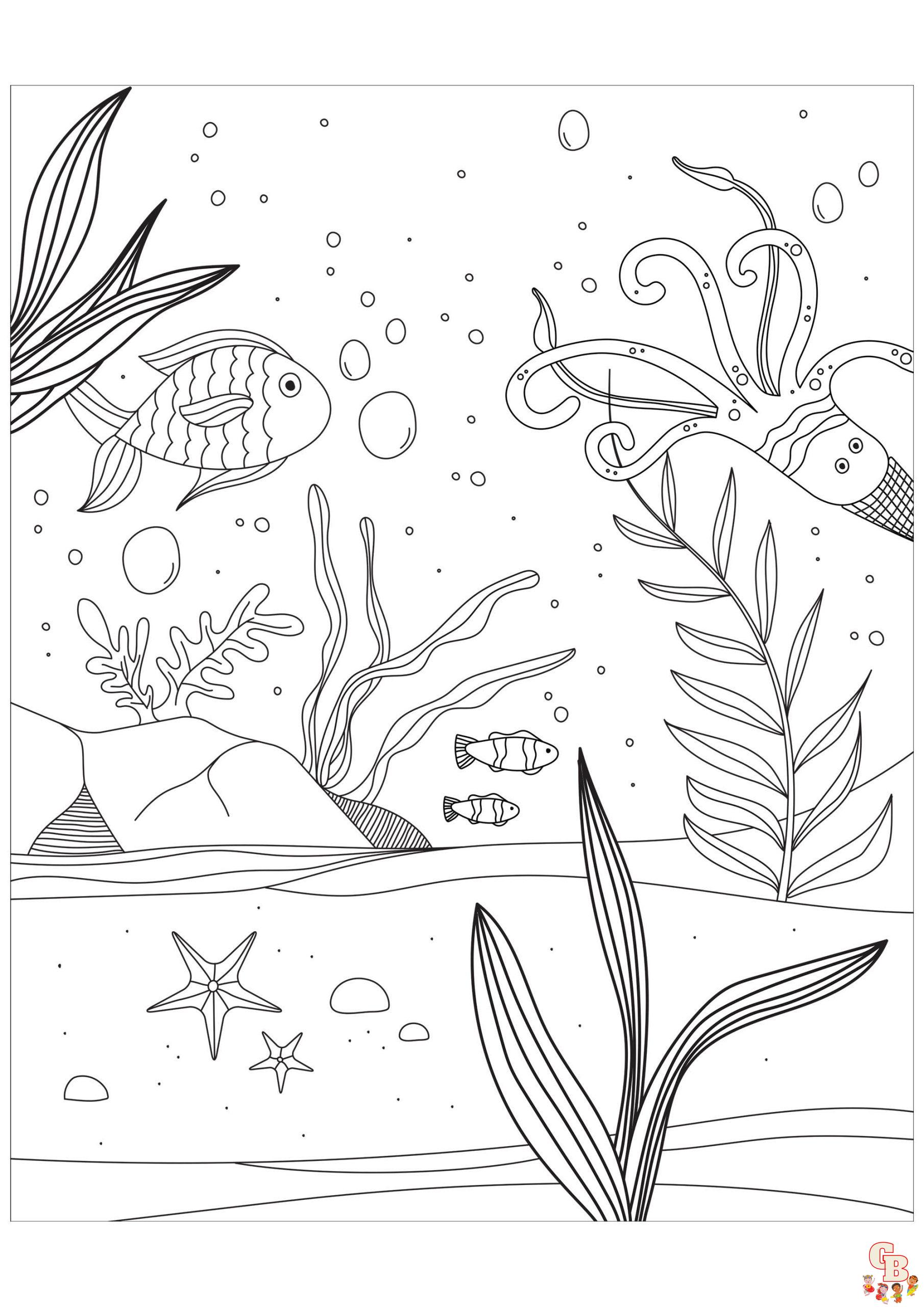 Coloriage Animaux De La Mer