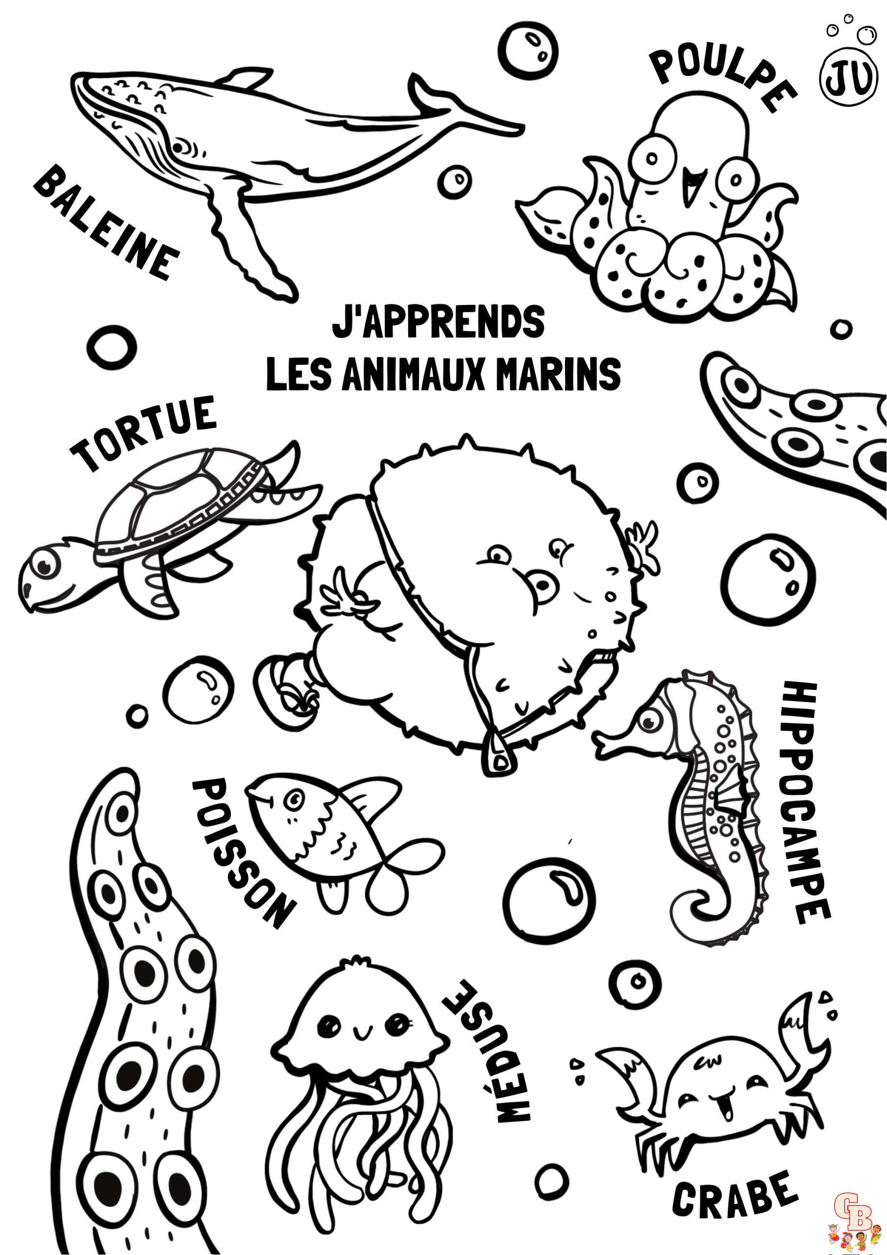 Coloriage Animaux De La Mer