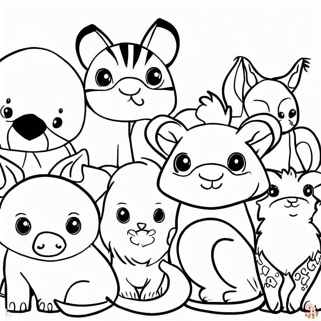 Coloriage Animaux Mignon