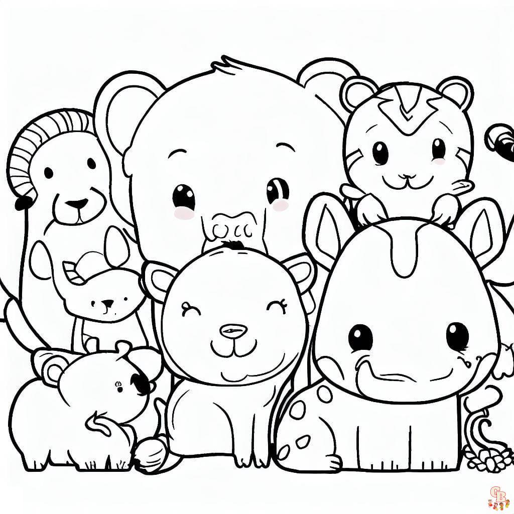 Coloriage Animaux Mignon