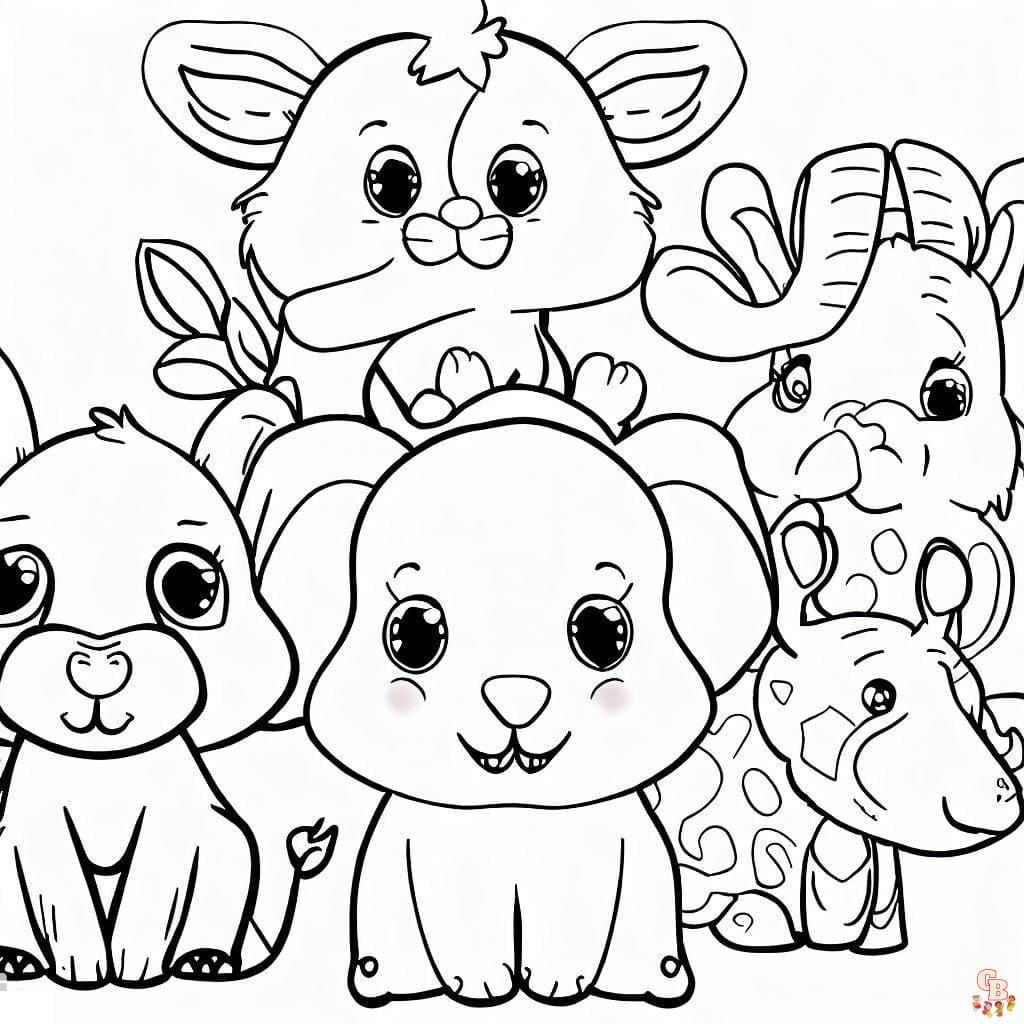 Coloriage Animaux Mignon