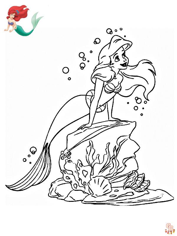 Coloriage Ariel La Petite Sirene