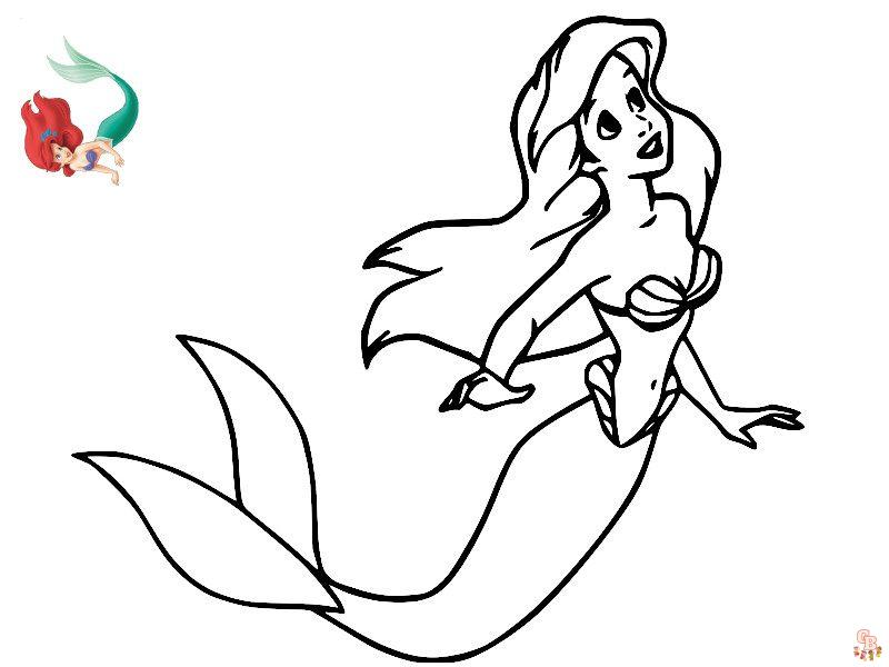 Coloriage Ariel La Petite Sirene