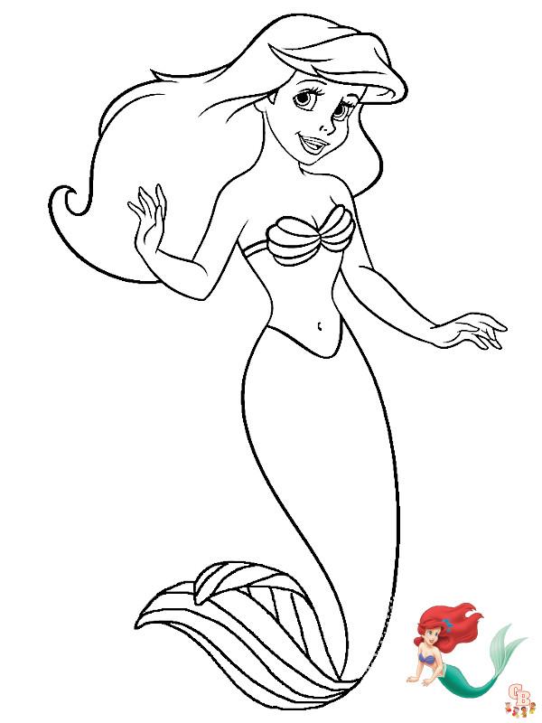 Coloriage Ariel La Petite Sirene