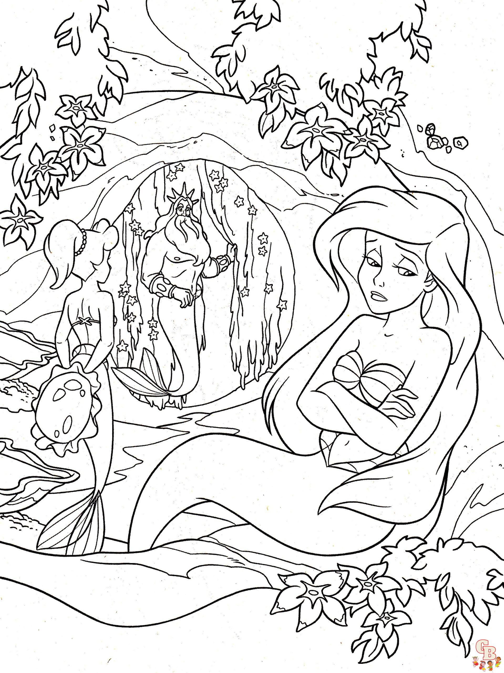 Coloriage Ariel La Petite Sirene