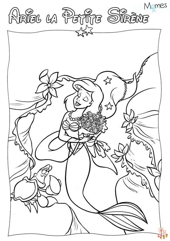 Coloriage Ariel La Petite Sirene