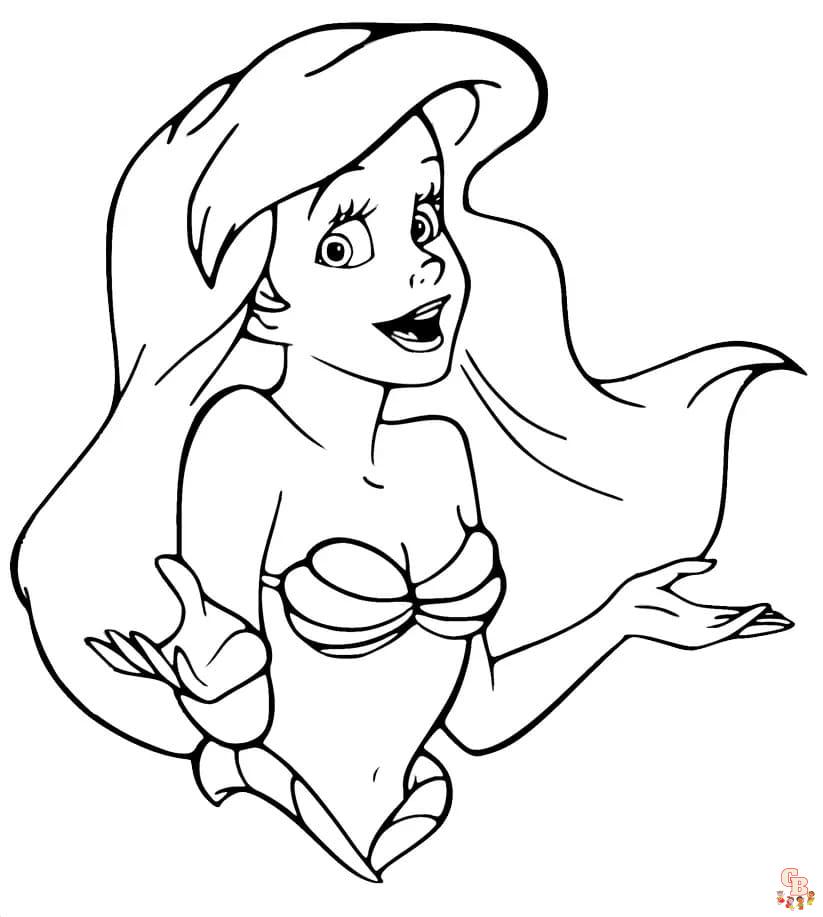 Coloriage Ariel La Petite Sirene