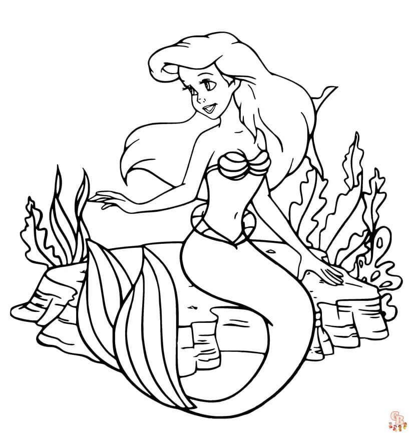 Coloriage Ariel La Petite Sirene