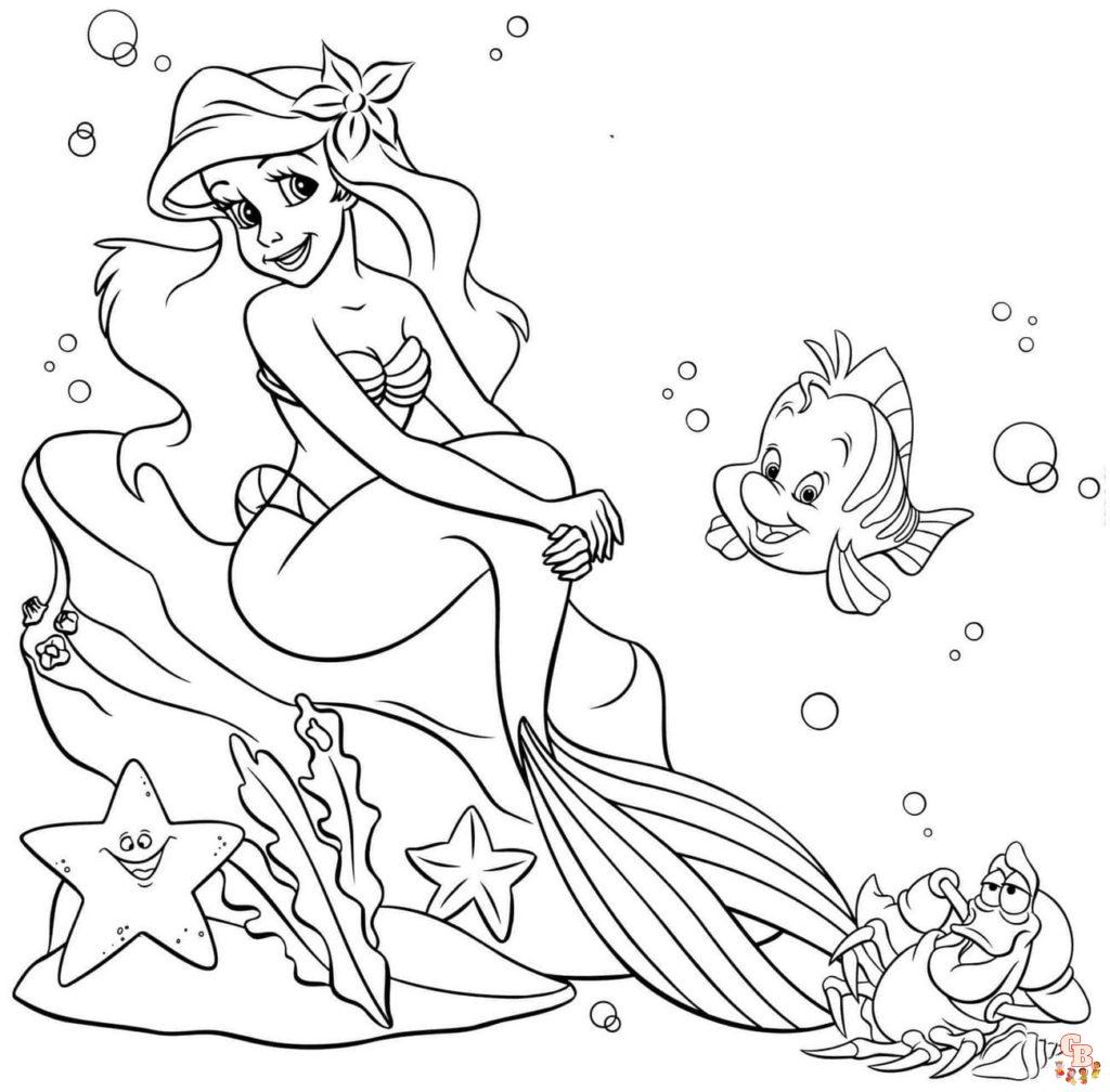 Coloriage Ariel La Petite Sirene