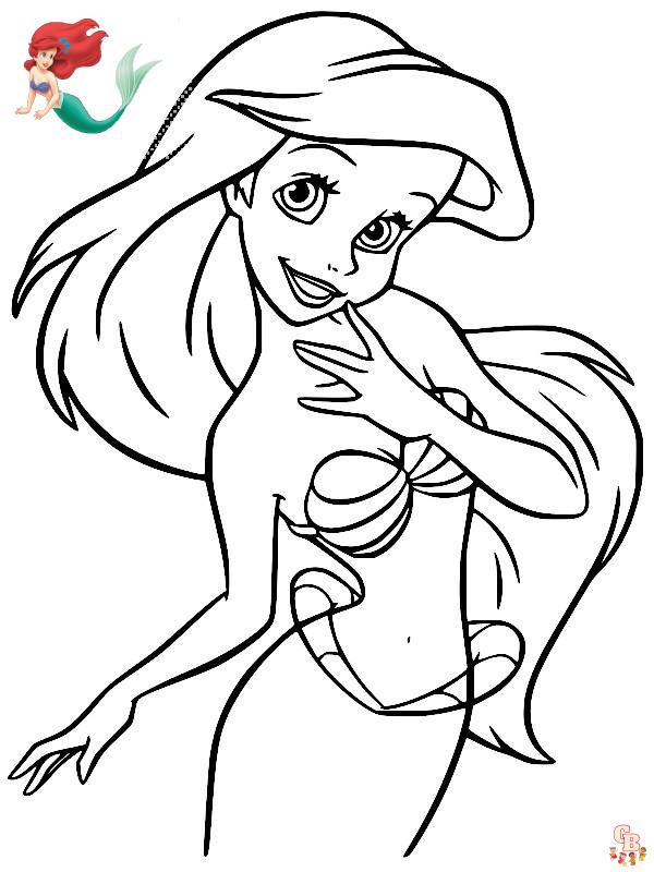 Coloriage Ariel La Petite Sirene