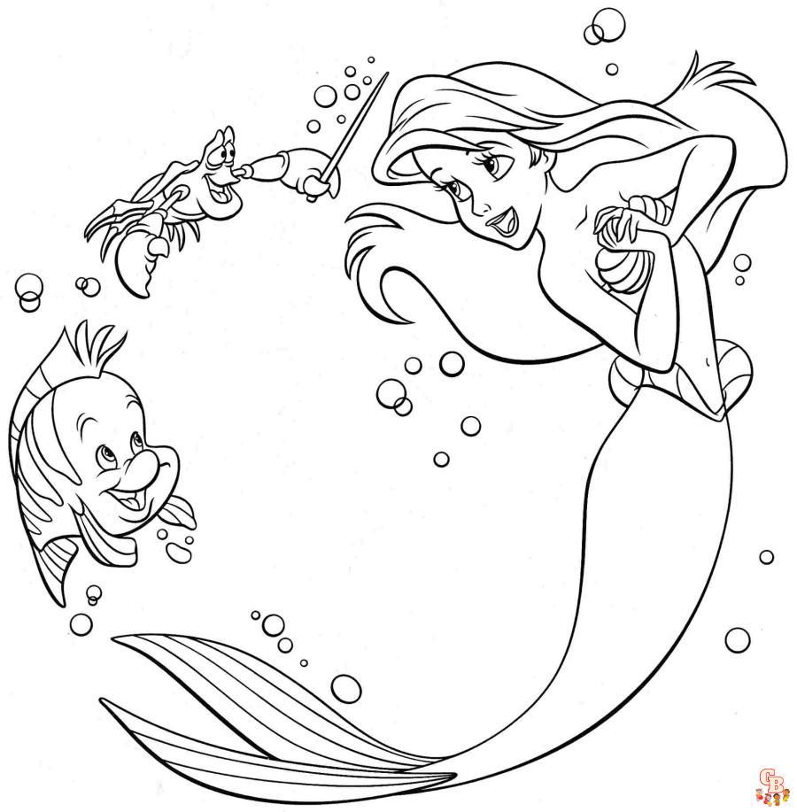 Coloriage Ariel La Petite Sirene