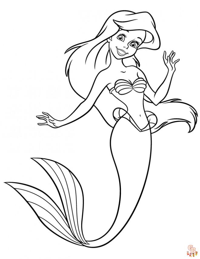 Coloriage Ariel La Petite Sirene